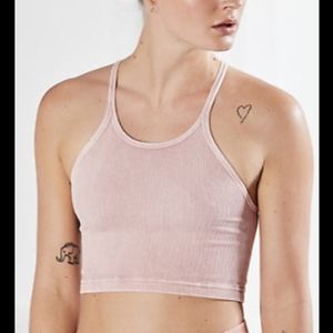 SOLD MCRI:Free people Happiness runs tank xs/sm vintage soft pink